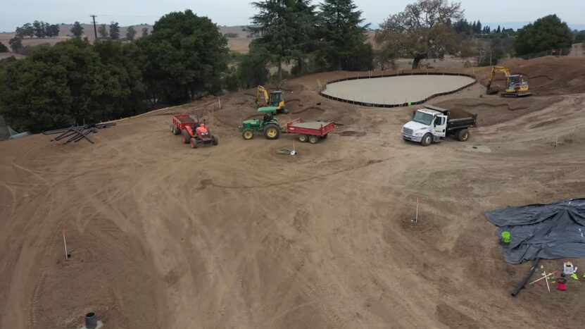 Install tees, greens, bunkers, and other features